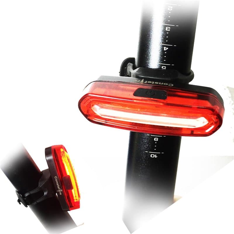 Feu arrière de vélo, 2 Pack Eclairage Arrière Vélo Rechargeable USB, Ultra Lumineux 120lm Avertissement LED de Sécurité 6 Modes