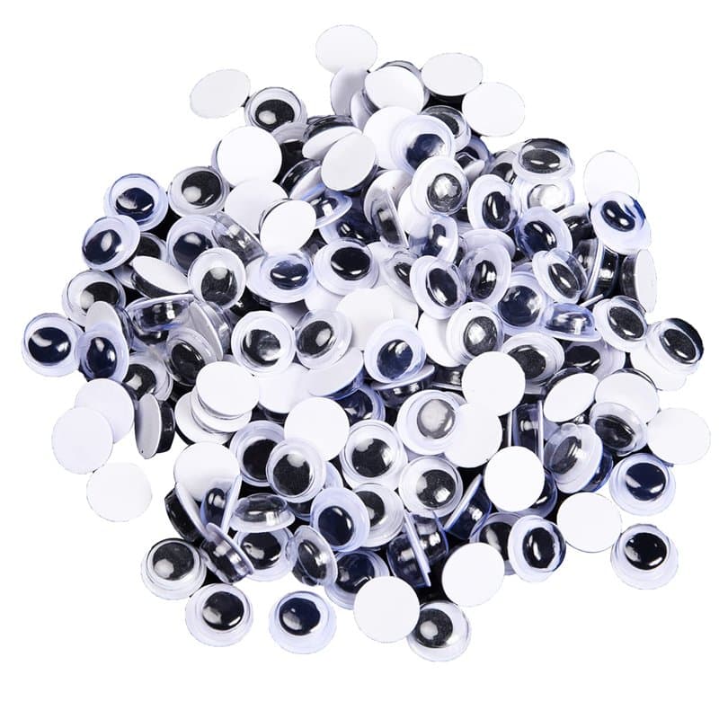 Lezevn Lot de 600 yeux mobiles ronds autocollants (0,5 cm) – Noir, transparent – Chrome – Dessin animé – Intérieur – Autocollant