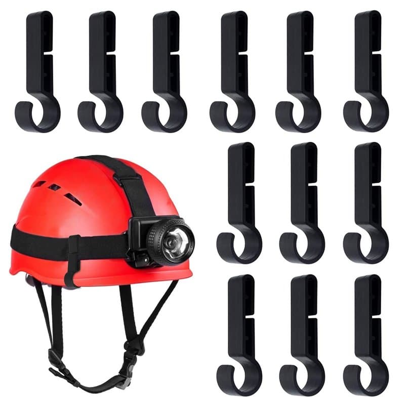 12 Pièces Casques de Sécurité Clips, Torches Frontales Clips, Clip de Phare de Casque, pour Casque pour Lampe Frontale en Platiq