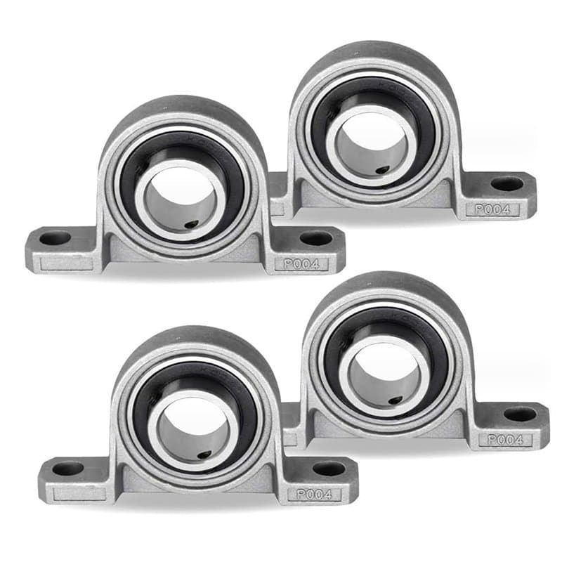 yotutun Palier Roulement, 4 Pièces 20 mm Roulement avec Support Roulements de Bloc D'oreiller Roulements Alliage de Zinc Rouleme