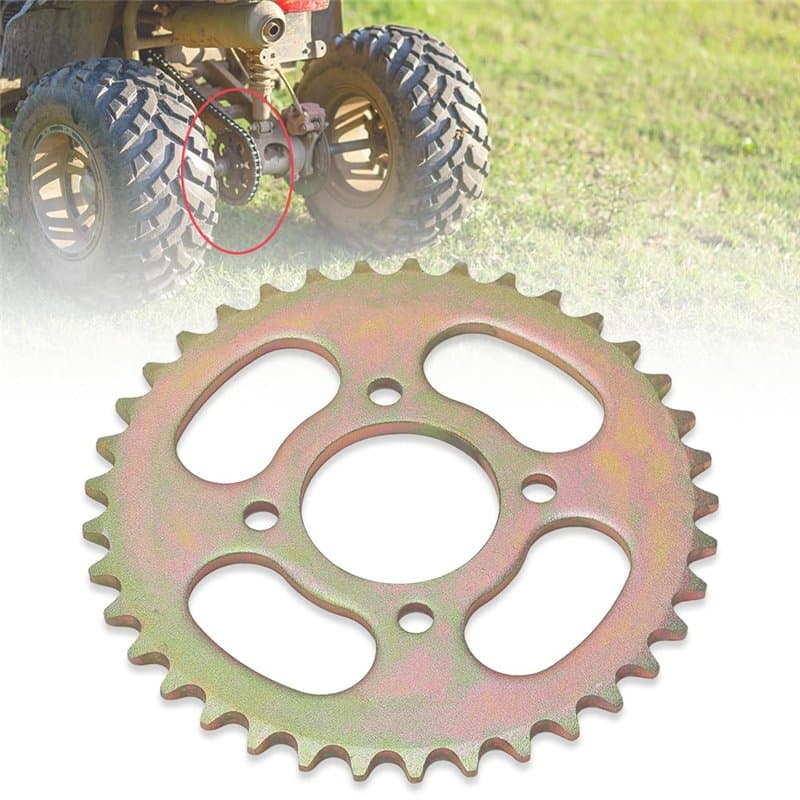 yotutun Pignon Arrière de Vélo, Chaîne 420 48mm 37 Dents Pignon Arrière de Moto en Acier Haute Dureté Dirt Bike Pignon Remplacem