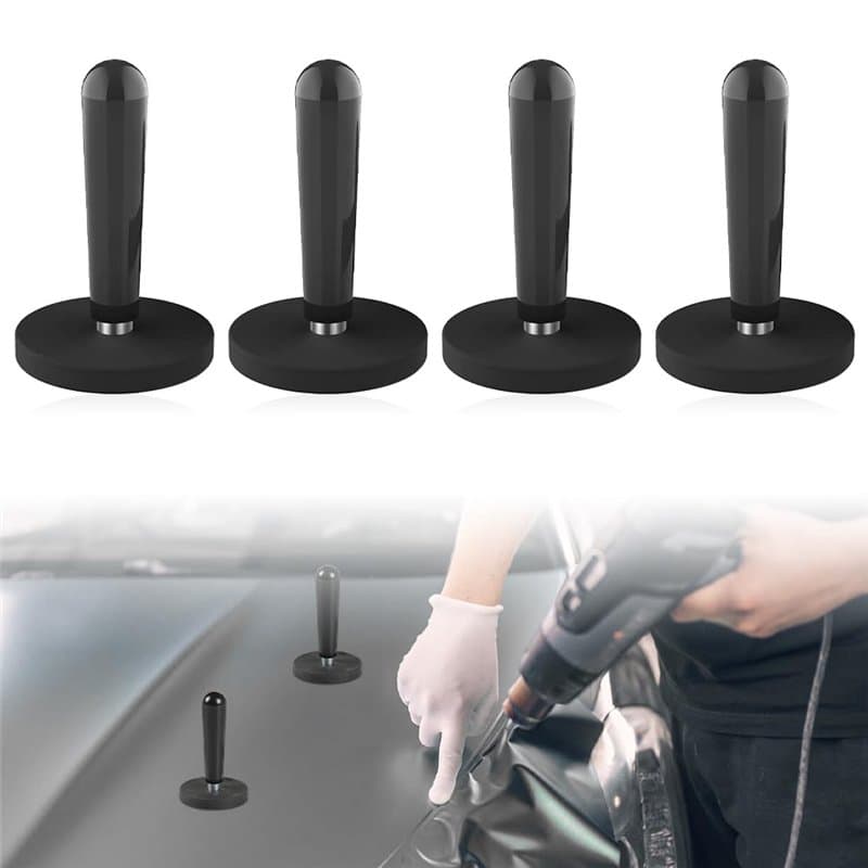 mizikuu Véhicule Gripper Aimants, 4 Pièces Aimant de Film de Car Wrapping Super Fort Magnet Holder Outil de Montage pour Vinyle