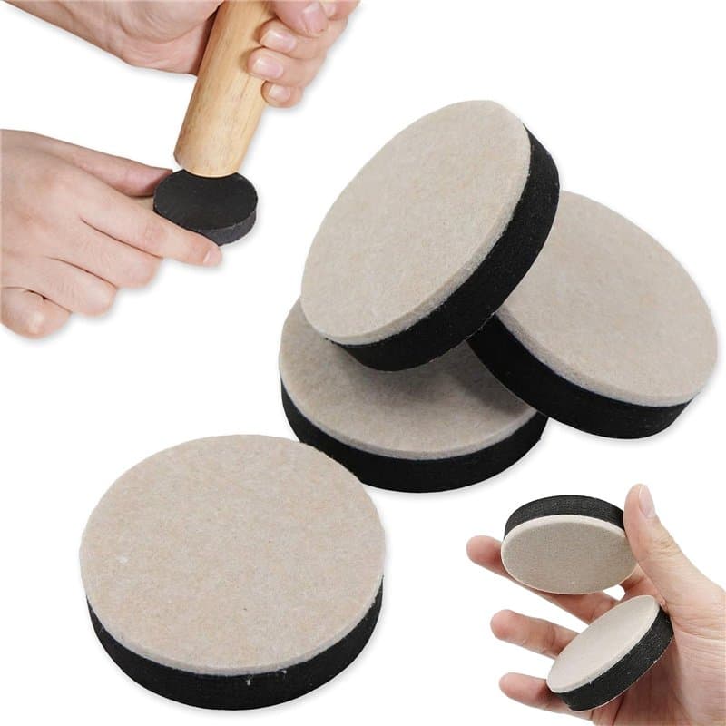 lankai Yaekay123, 4 Pièces Rehausseurs de Meubles 5 Cm, Rehausseur Pieds Lit Furniture Rond, pour Être Utilisé en Piles Hauteur
