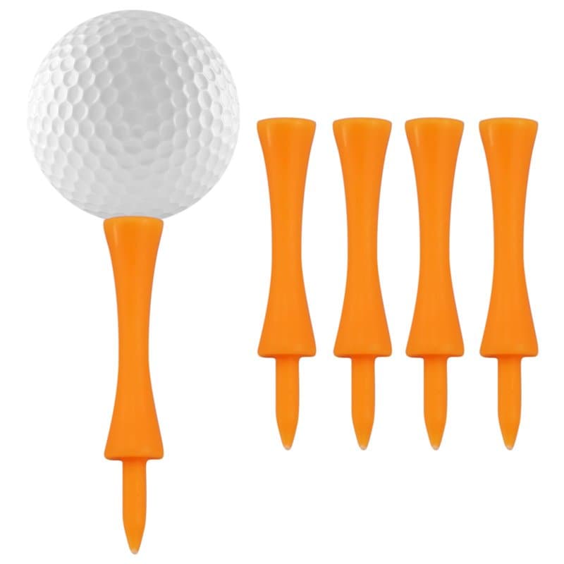 LWMLWM Lot de 100 Tee de Golf en Plastique, Orange Tee Golf Plastique 70mm