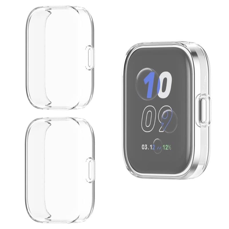 HOMTERN Lot de 3 coques compatibles avec Amazfit Bip 5 Unity, coque complète en TPU souple, résistante aux chocs et aux rayures,