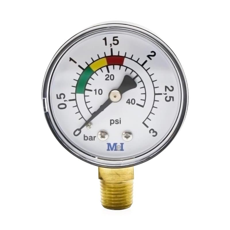 Riisoyu 1/4 BSPT Manomètre, Tuyau De Testeur Pression Hydraulique Filtre Piscine Spa pour piscine et spa Mesure Manometre Piscin