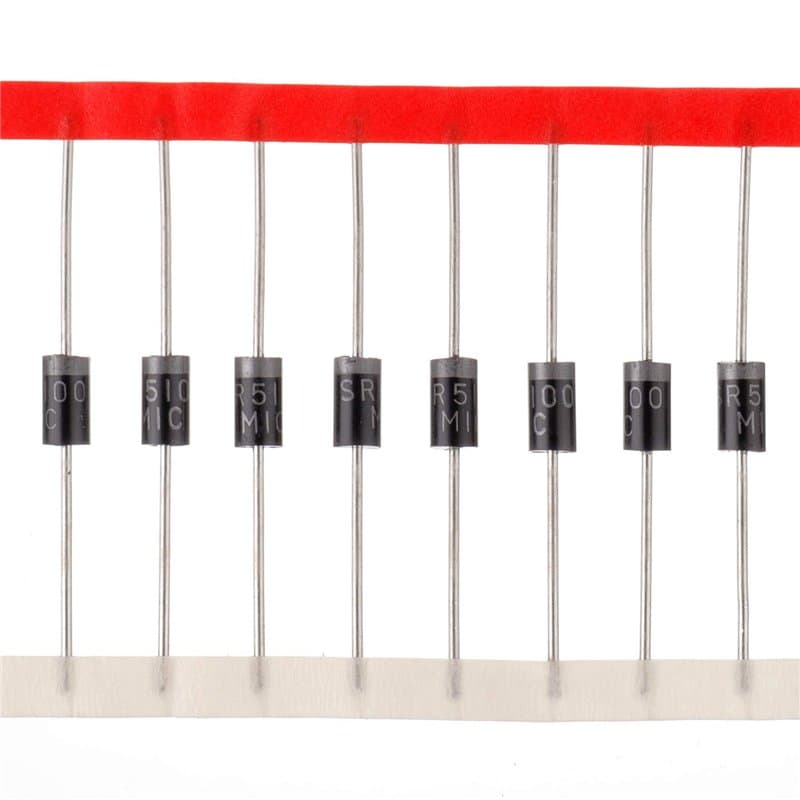 BOJACK SR5100 Diodes de redresseur à barrière Schottky 5A 100V DO-27 Diodes axiales de 5 ampères 100 volts (paquet de 20 pièces)