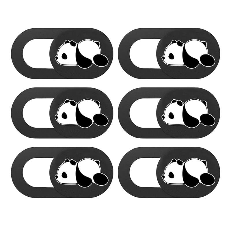 linvshi shop Lot de 6 films de protection ultra fins pour webcam - Pour ordinateur portable, iPad, MacBook, PC, motif panda