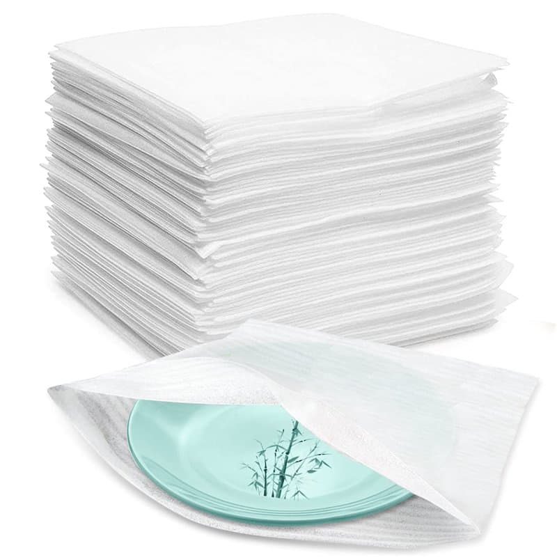 Feuilles Mousse Papier Bulle Déménagement Carton pour Vaisselle Carton Demenagement Verres Plats Assiettes (100PCS)