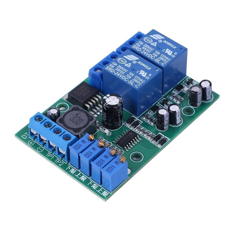 Module Comparateur de Tension, DT-122 2Bit Détecteur de Seuil de Signal de Tension DC 5V 12V 24V 2-CH Limite Supérieure/inférieu