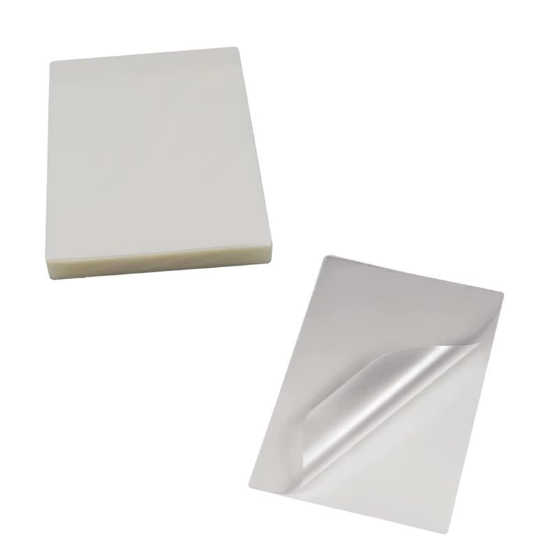 PXRLMYF 200 Pcs Pochettes de Plastification thermique Feuilles papier en plastique Pochette Adhésive pour fichiers photo, Clair,