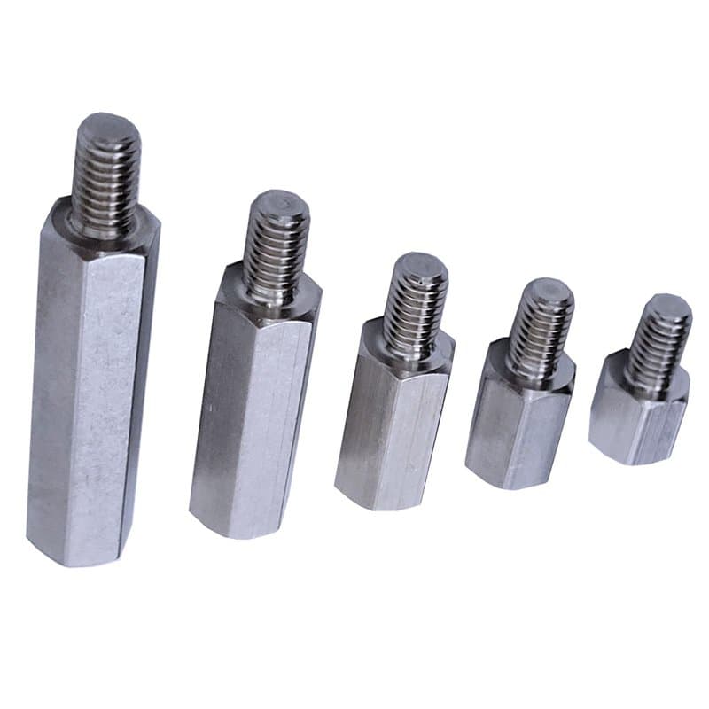 Lot de 10 entretoises hexagonales à tête unique mâle vers femelle 10 mm, 15 mm, 20 mm, 30 mm, 40 mm M6 x M6 pour fixations hexag
