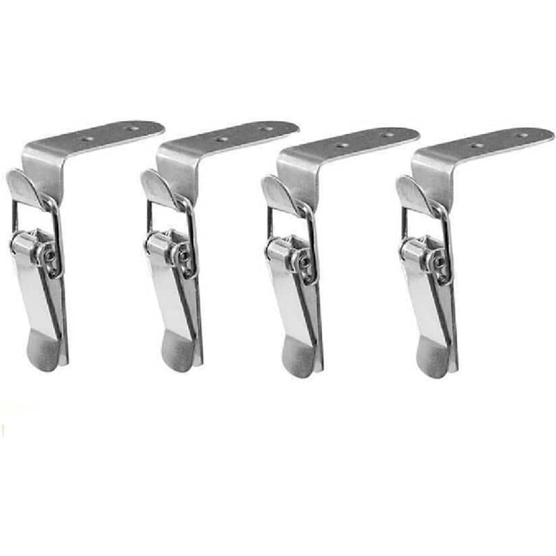 4Pièces Fermeture à bascule,Fermeture a Levier Fermeture à Ressort Loquet Bascule en Acier Inoxydable Pour Coffre à Outils,Levie