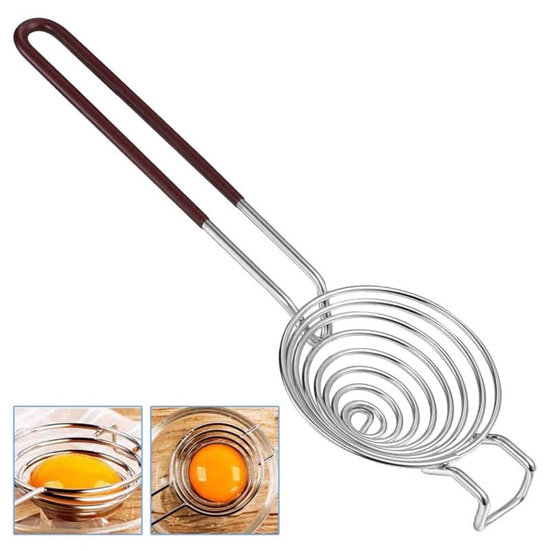 LORESJOY Séparateur de Jaune d’œuf Acier Inoxydable Séparateur d'oeufs Gadget de Cuisine Séparateur Blanc de Jaune d'oeuf avec P