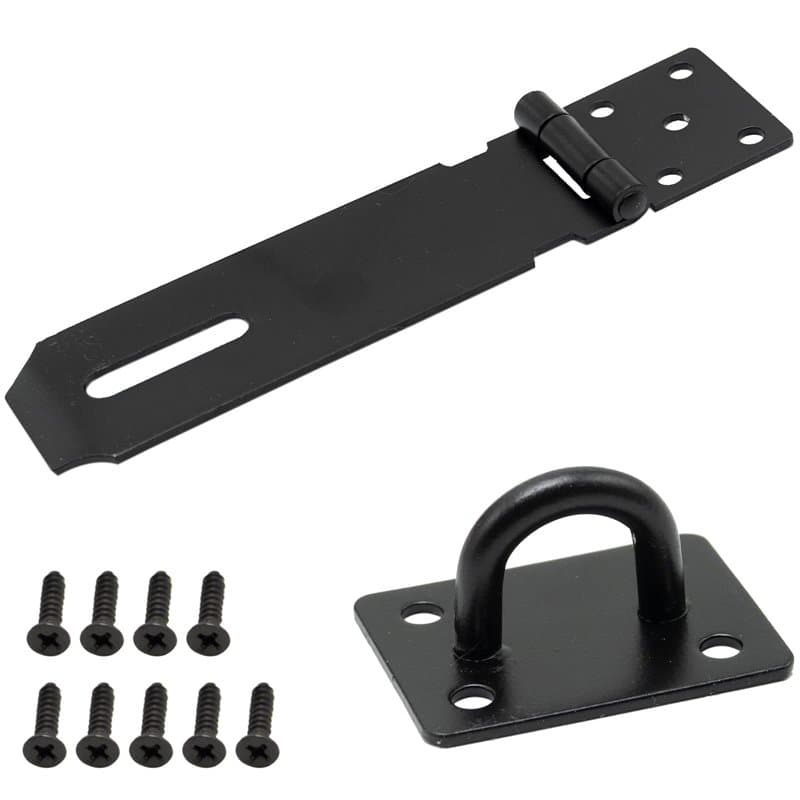 Moraillon de porte en acier inoxydable de 12,7 cm et agrafe pour abri de jardin, loquet de porte robuste et agrafe pour porte, f