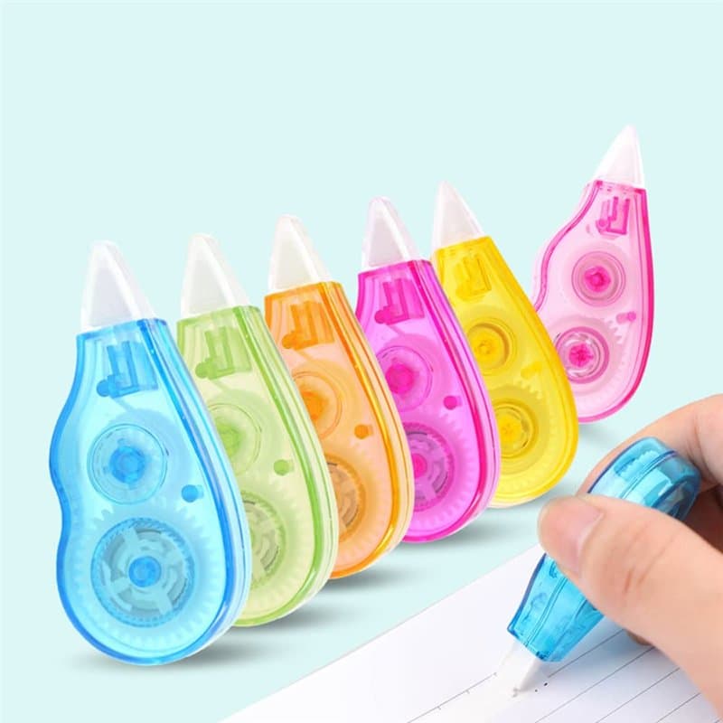 6 Pcs Ruban Correcteur Blanc,Mini Pocket Mouse Rubans Correcteurs,4 m x 5 mm,roller de correction pour effacer et corriger,pour