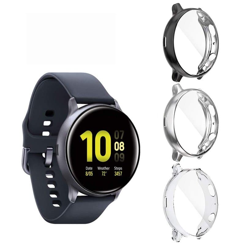 Diruite Protection Écran Compatible avec Samsung Galaxy Watch Active 2 40mm,3 Pièces Housse Protection TPU Souple Protecteur Coq