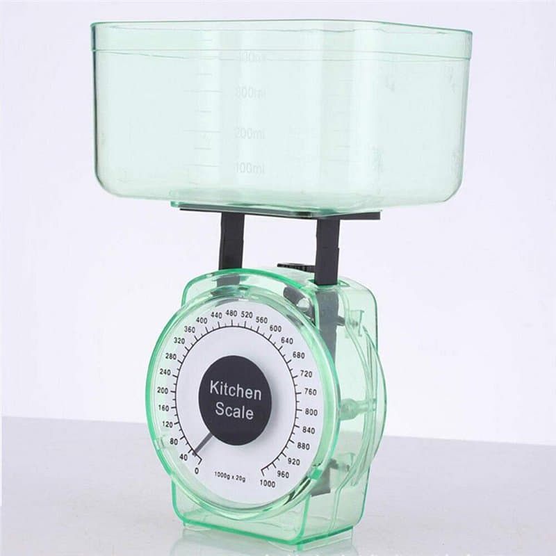 Balance de cuisine mécanique Powertool - Capacité de 1 kg - Balance de cuisson compacte pour la cuisine quotidienne - Couleur al