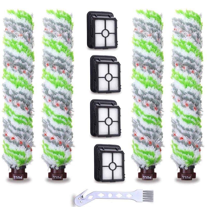 BLUELIRR Lot Remplacement 4 Brosse Rouleau + 4 Filtres Crosswave 17132 et 2225N Series pour Familles avec Animaux Domestiques Fu