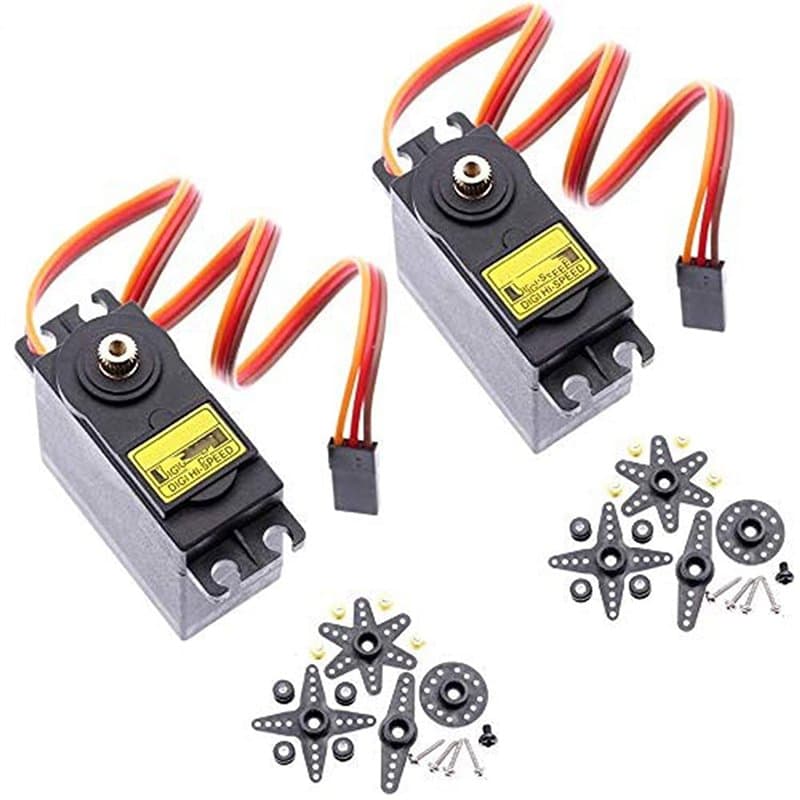 ZHITING 2 Pcs Servo Analogique Engrenage en Servo 20KG Couple À Haute Vitesse Servomoteur Numérique pour Voiture Intelligente Ro