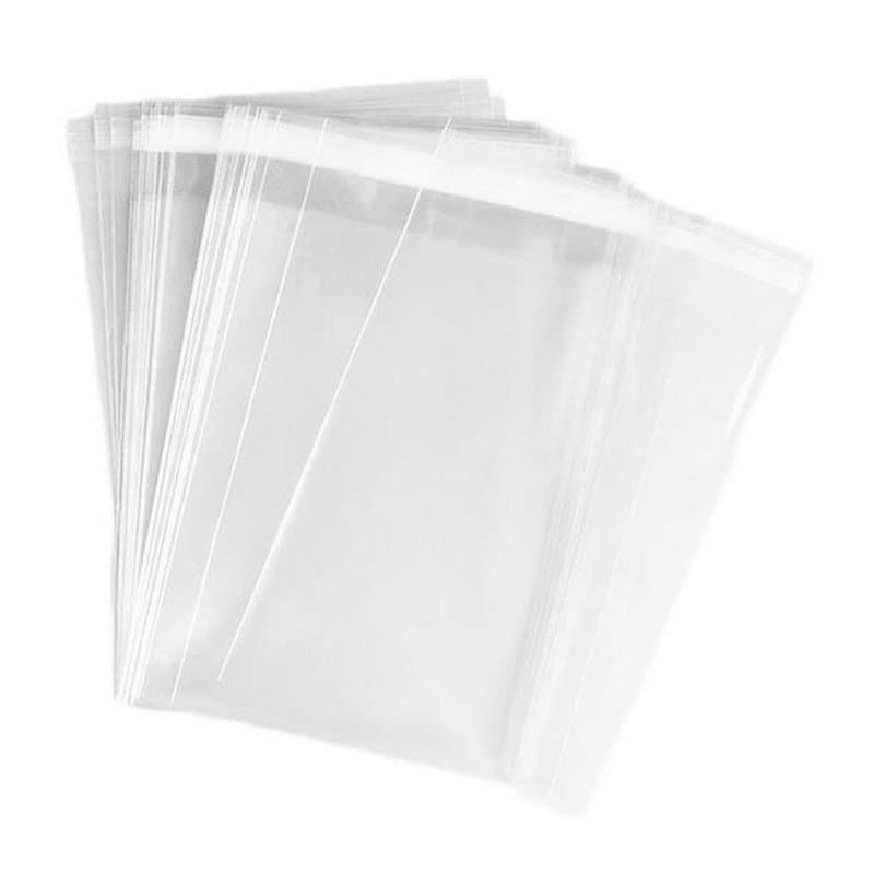 VASANA Lot de 100 sacs transparents en cellophane à fermeture adhésive - 22,9 x 30,5 cm - Idéal pour pâtisserie, bougies, bonbon