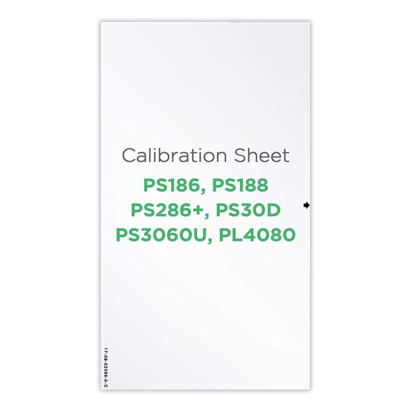 Plustek Feuille de contrôle d'étalonnage – pour PS286 Plus, PS186, PS188, PS30D, PS3060U, PL4080 scanner de documents uniquement
