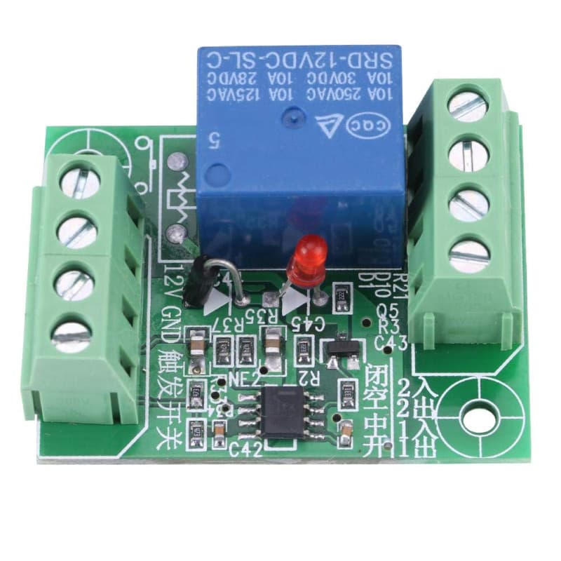 Relais à Vis du Module de Commande du Relais CC 12V Conception Commutateur de Déclenchement Carte Bistable à Un Seul Canal Commo