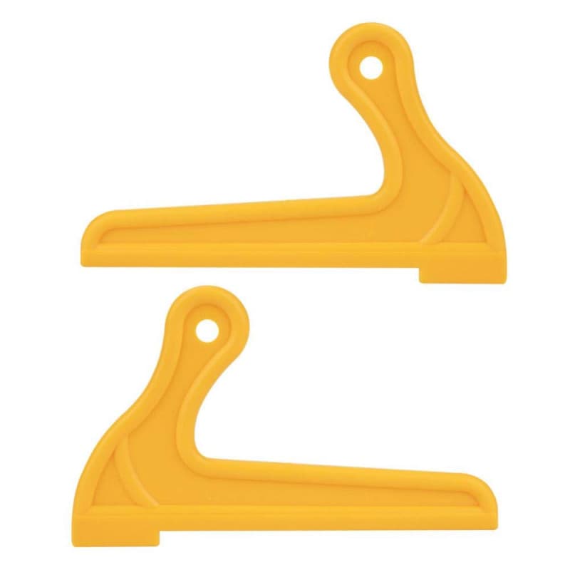 2 Pcs V-type Scies À Bois Poussoirs Pour Table De Menuiserie Routeur Lame De Travail Portable Jaune ABS Longueur 8.07 pouce
