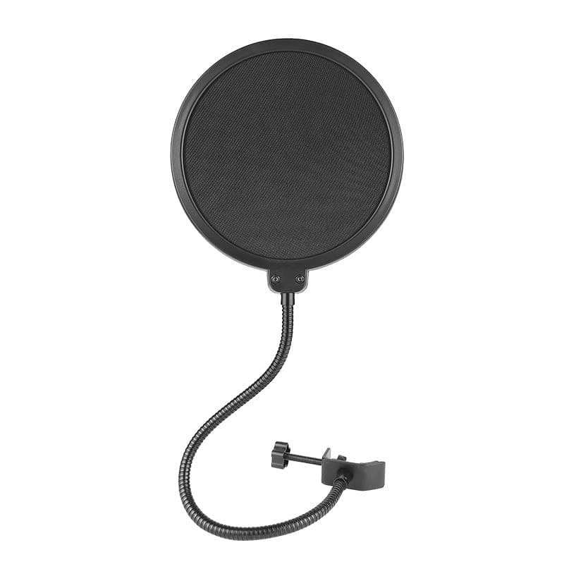 PIQIUQIU Protection Anti-Pop, Filtre Anti-Pop pour Microphone, avec col de Cygne Flexible à 360° et Bras stabilisateur - 6 Pouce