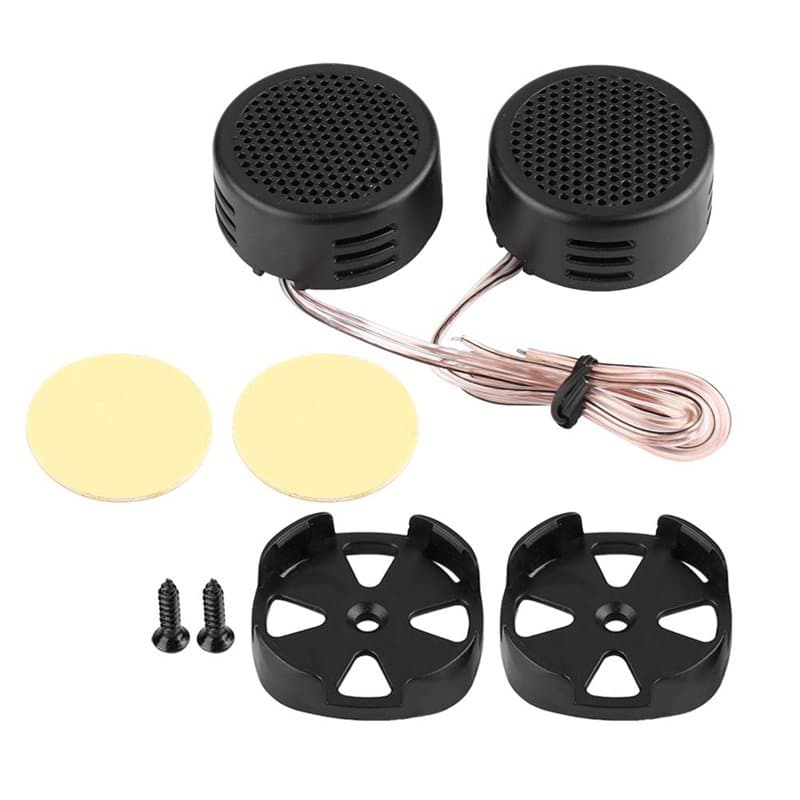 Qiilu 12 V 500 W Haut-Parleur de Voiture Audio, Mini Haut-Parleur de Voiture Noir Tweeter Audio 200mm 98dB Haut-Parleur Haut-Par
