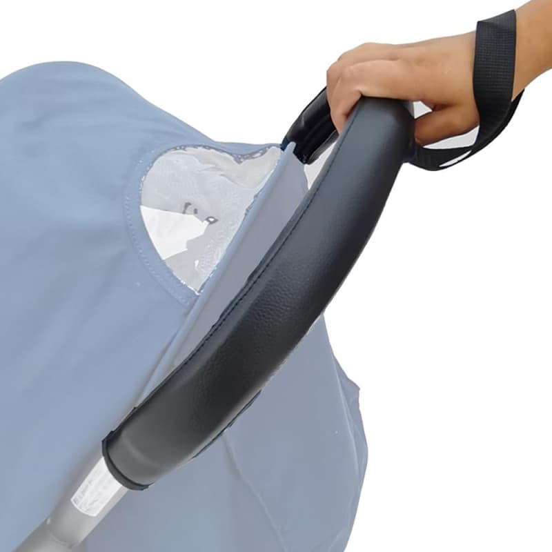 Brogtorl Housse en cuir pu pour poignée de poussette, housse de protection pour poussette, Accessoires pour poussette babyzen yo
