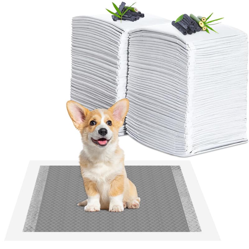 YADOBIG 100 Pièces Alaise pour Chien, 33 x 45cm Alèse Jetable, avec du Charbon 6 Couches Tapis Educateur Chiot, Tapis Hygiénique