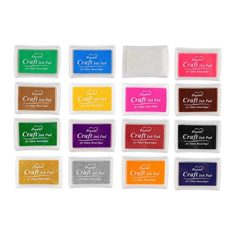 Strehknewen 16 Couleurs Tampons encreurs colorés, Encre pour Tampon, Non Toxiques et lavables, Encre de Tampon pour Enfants, pou