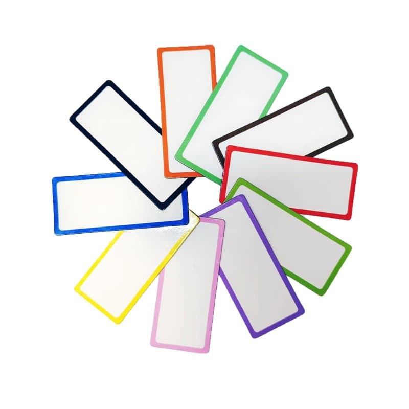 Wenrescry 30 bandes etiquette magnetique, 10 couleurs réutilisables et effaçables, étiquettes magnétiques colorées pour tableaux