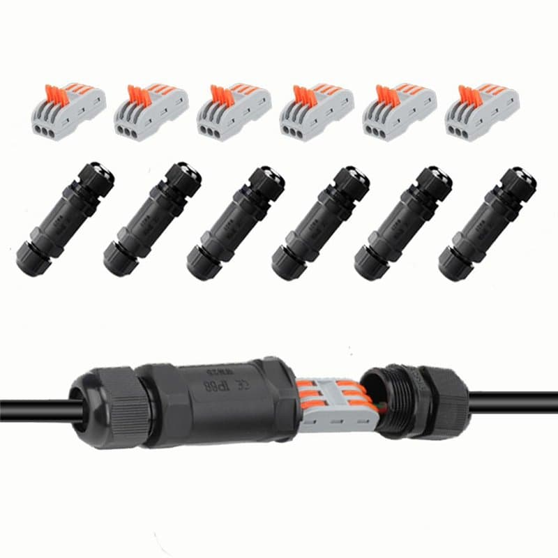 6 PCS IP68 Imperméable Connecteur de Câble électrique, Boîte de Jonction de Plein Air,YUSHIHU Boîtier de derivation etanche exte