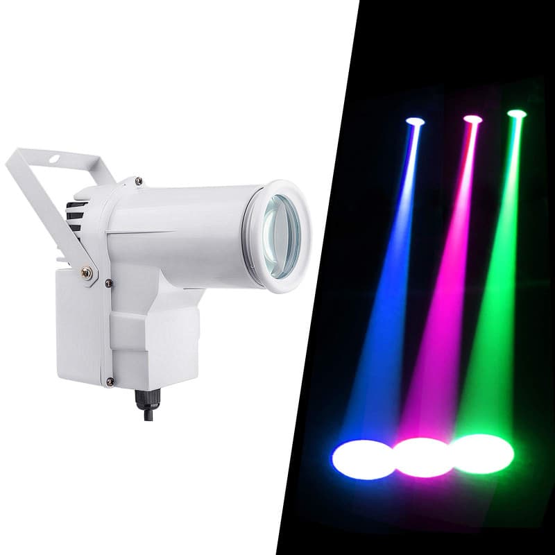 9w RGB Led Pinspot Lumiere Disco pour Boule a Facettes Projecteur Boule a Facette, Spot pour Boule a Facette avec Moteur Boule à