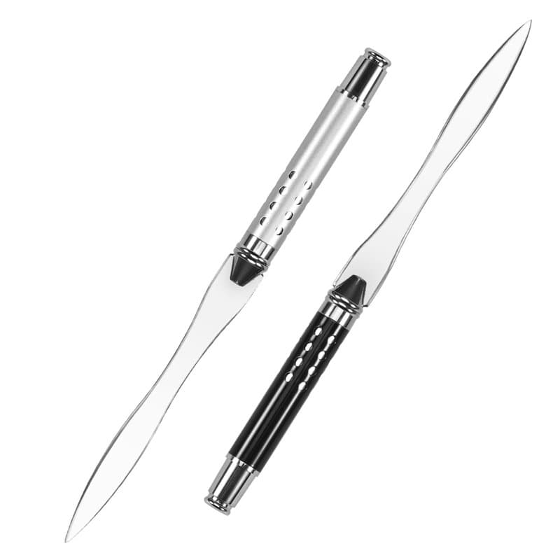 Szaboviktoria 2 Pièces Coupe Papier Argent Et Noir, 16 cm Ouvre Lettre Coupe Papier, Ouvre Enveloppe, Coupe Papier Ouvre Lettre,