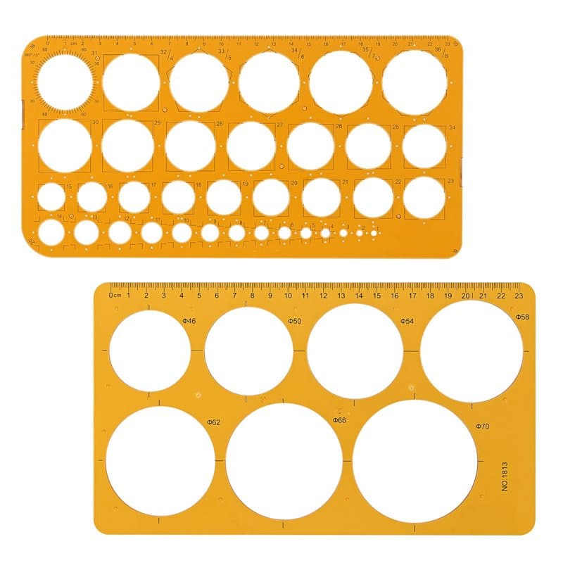 Szaboviktoria 2 Pieces Orange Normographe, Normographe Lettre, Trace Cercle, Griffographe, Règle Architecte, Pour Le Bureau Et L