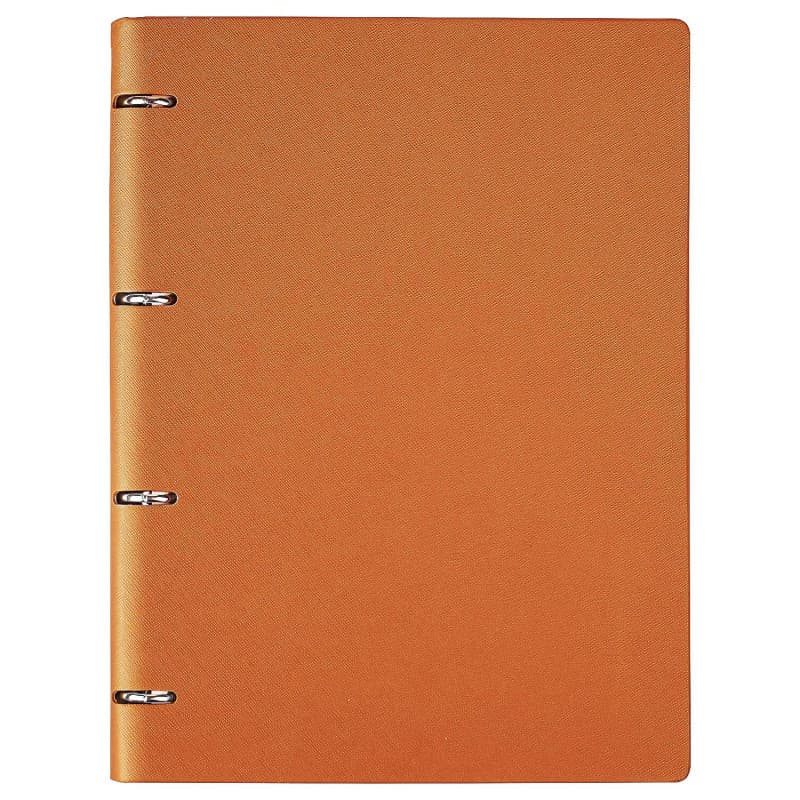 Cahier ligné A4 Executive Origaniser rechargeable avec couverture en cuir