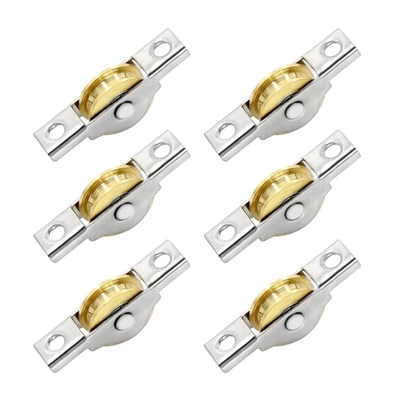 U Poulies avec Roulements à Billes - Acier pour Câbles Vertical Inox Poulie Silencieuse Amovible, 22mm 304 Grue de Levage Roulem