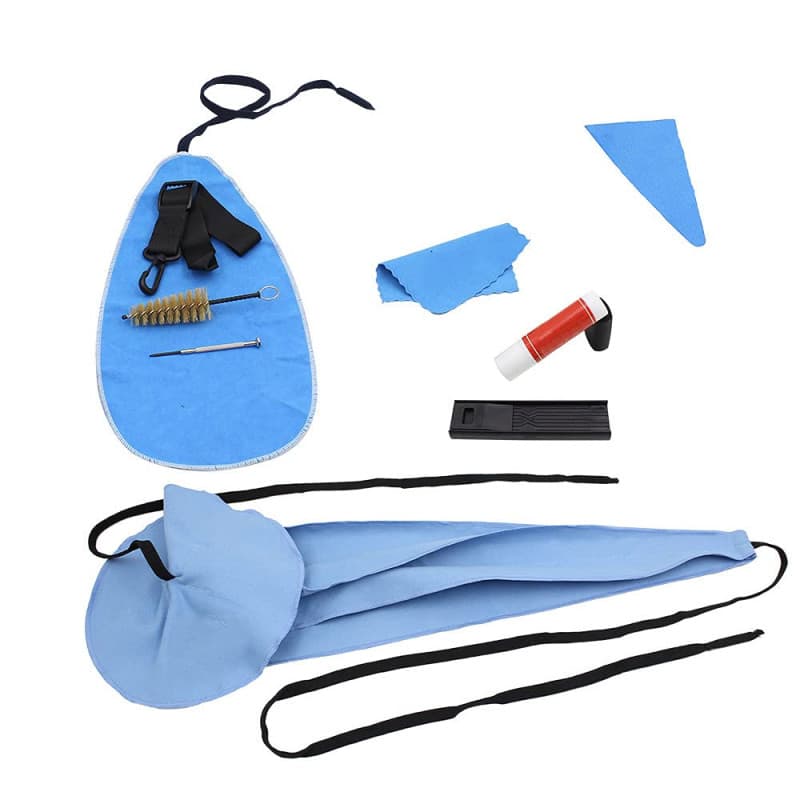 Alnicov Kit d'Entretien 10 en 1 pour Saxophone et Clarinette - Embouchure, Brosse, Repose-pouce, Chiffon de Nettoyage - Bleu