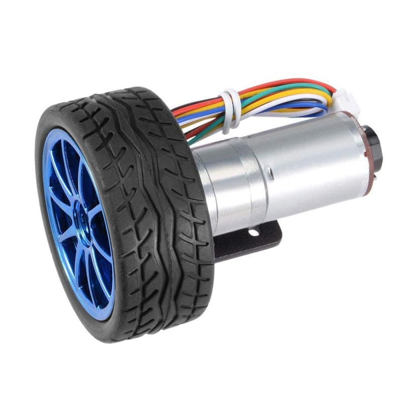 DC 12V DIY Moteur à engrenages avec support de montage 65mm Kit de roue magnétique pour boîte de vitesses Moteur Kit de réductio