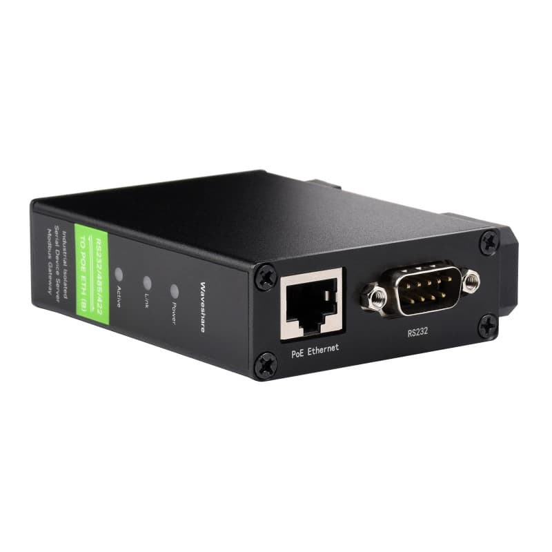Waveshare RS232/485/422 to RJ45 Ethernet Module, TCP/IP to Serial, with POE Function, Bi-Directional Transparent Transmission, S