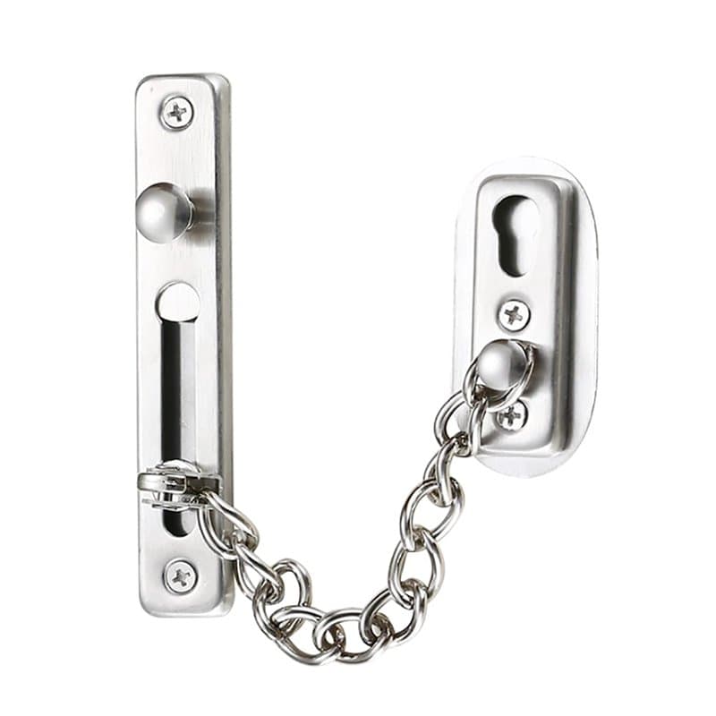 Chaîne de sécurité,chaîne de porte en acier inoxydable 304,serrure à chaîne de porte avec vis,utilisée pour les portes et fenêtr