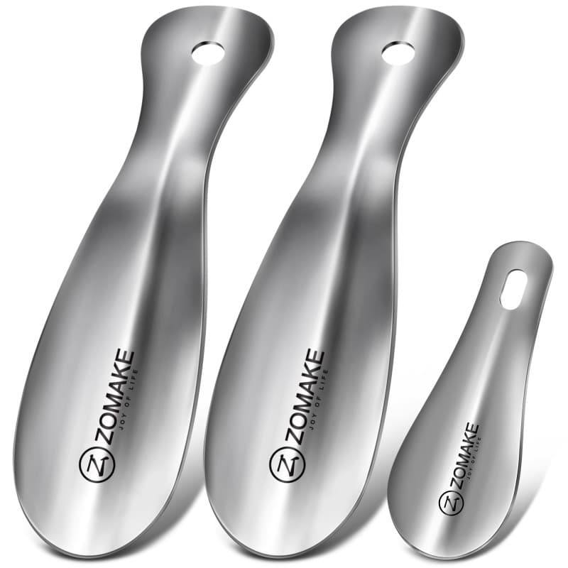 ZOMAKE Chausse Pied Métal 3Pcs - Petit Chausse-pieds Enfant Chausse Pieds Court Metal pour Convient à Toutes Les Tailles de Pied