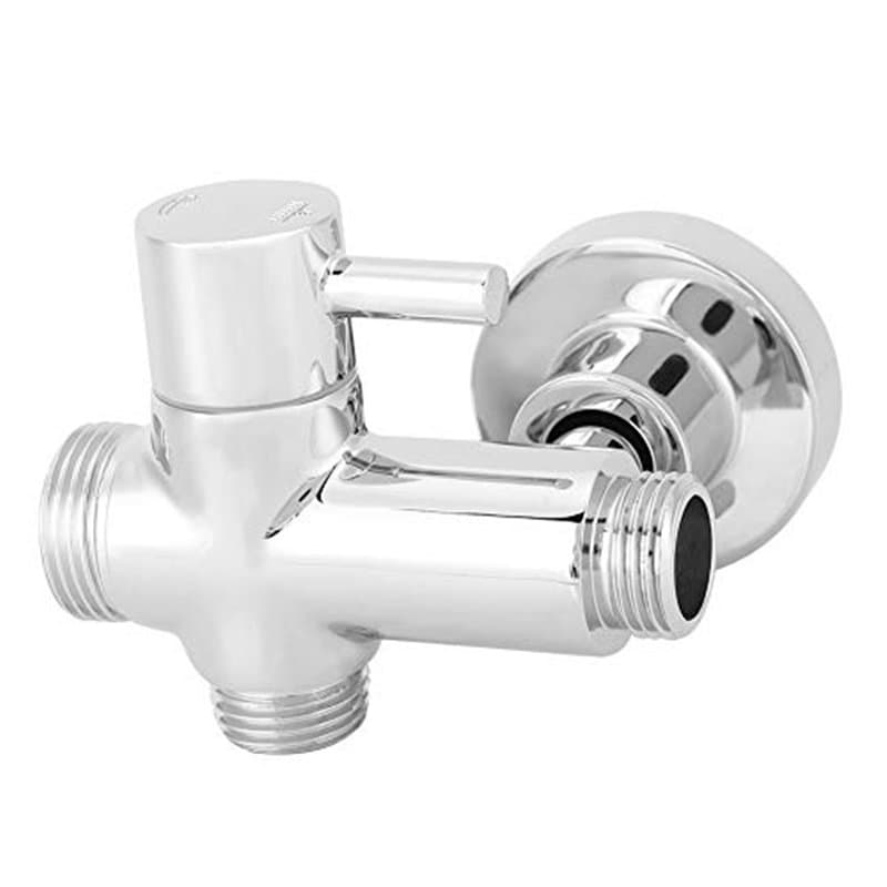 Inverseur de Douche, G1 / 2 "Adaptateur de Douche en Laiton de Salle de Bains en Laiton Arrondi fixé au Mur avec Accessoires de