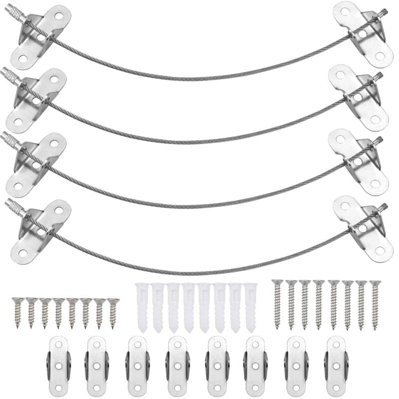 Sangles Anti-Basculement pour Meubles (6 paquets), Kit d'ancrages Muraux pour Meubles en Métal, Résistant aux Tremblements de Te