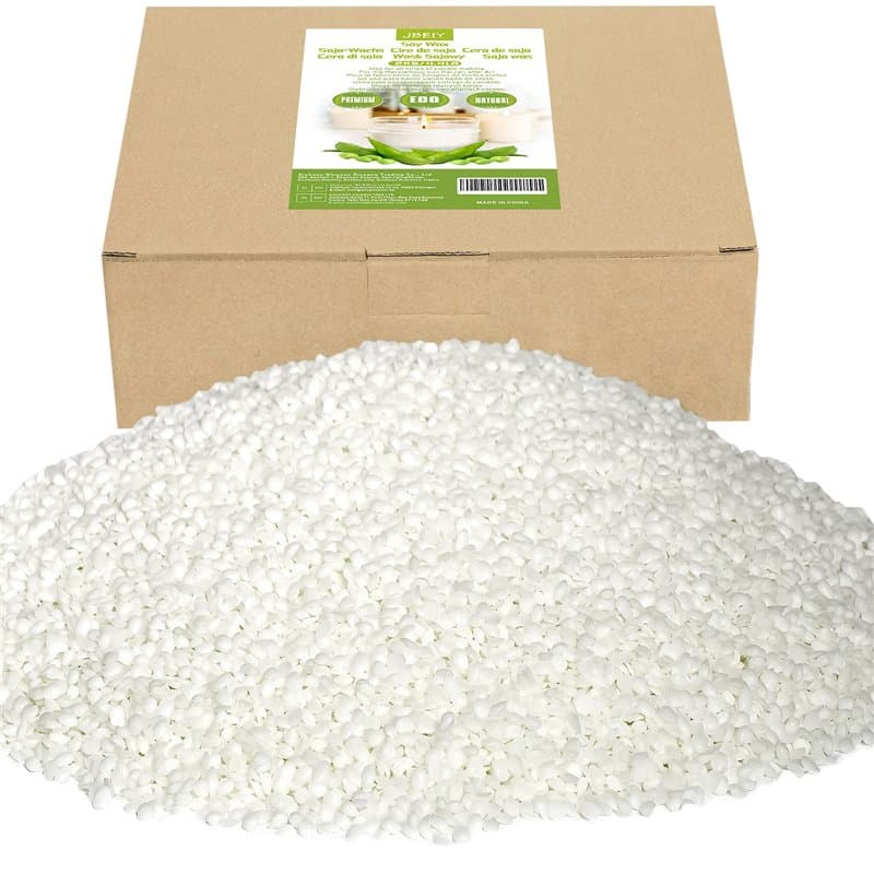 Cire pour Bougie, JBEIY 2kg Premium Cire de Soja Naturelle, Cire de Soja pour Bougie, Cire pour Fabrication Bougies