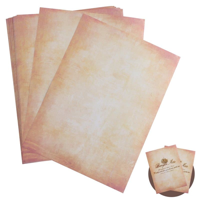 60 papier parchemin, papier a lettre, papier calligraphie 100g 287mm x 211mm - Convient pour les imprimantes jet d'encre, laser