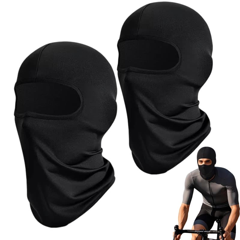 2 Pièces Cagoule Masque de Ski, Cagoule Balaclava, Moto, Protection UV, Léger Mince en Lycra écharpe pour la Moto, écharpe de Co